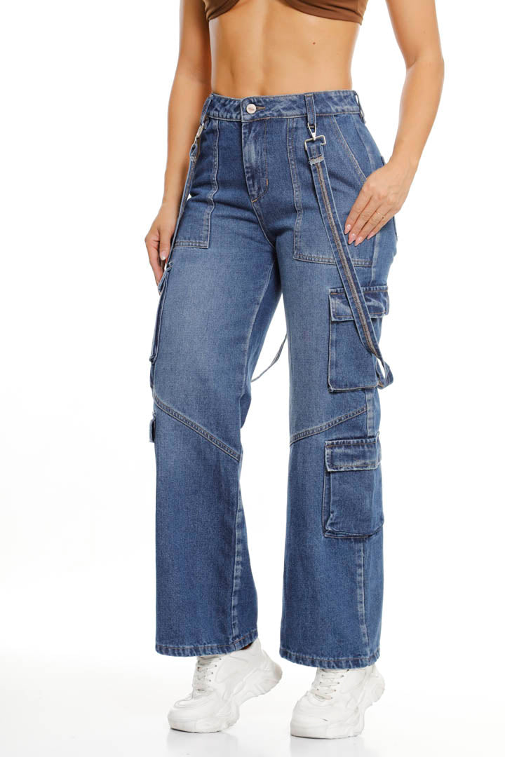 Jean Dama Rigido Cargaderas