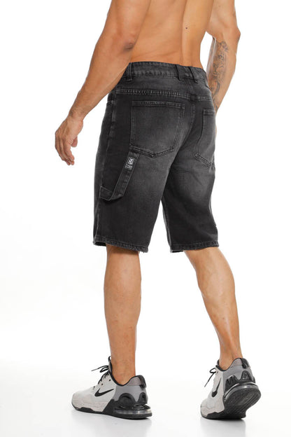 Bermuda amplia en tela rigida