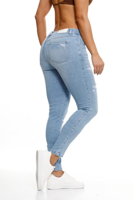 Jean Skinny Rasguños Sutiles
