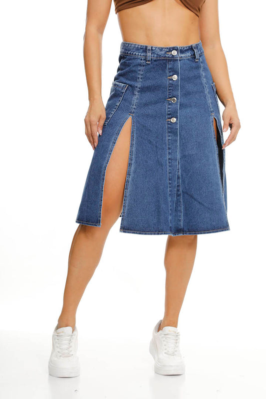 Falda Larga con Cortes