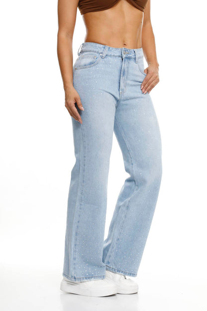 Jean Rigido Recto Piedras