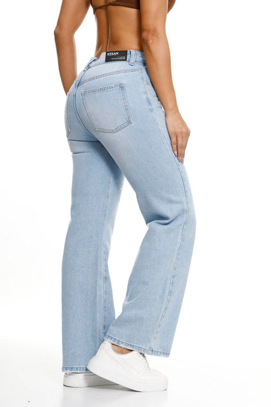 Jean Rigido Recto Piedras